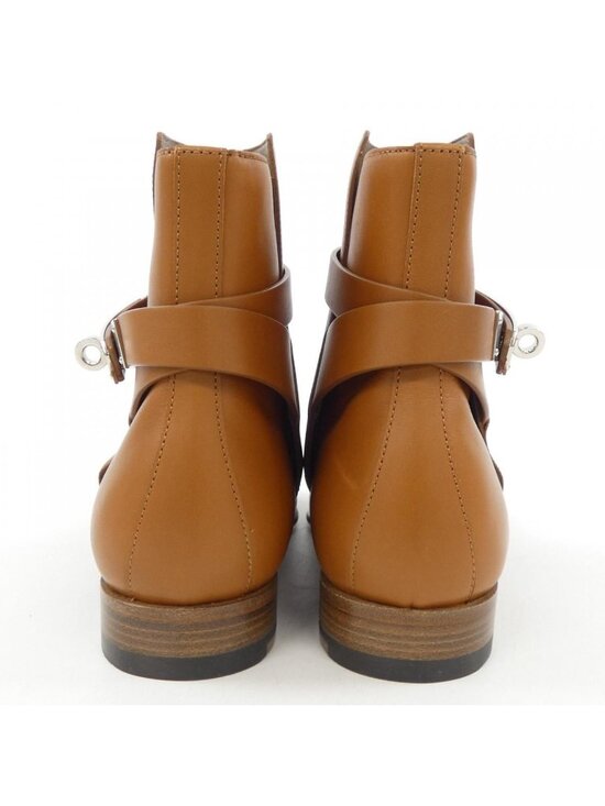 Women’s Hermes Kelly buckle Leather Lace-Up Combat Boots with Metal Accent Hermes Funk Ankle Boot Combat Kelly Buckle | eBay main image 4